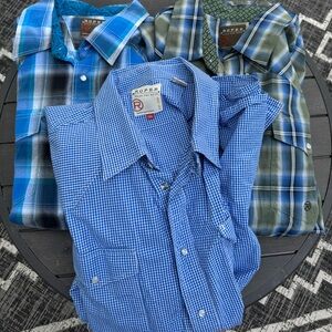 3 Roper Men's Plaid and Gingham Shirts